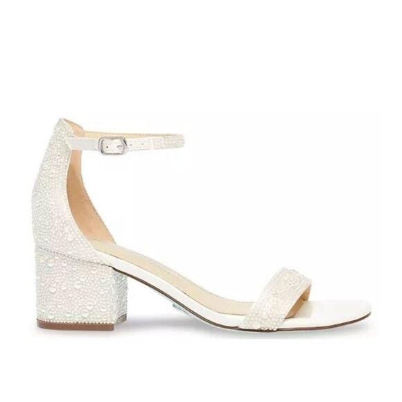 Betsey Johnson Mari Block Heel Evening Sandals - Picture 2 of 11